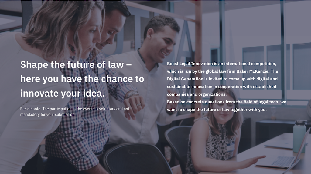 Boost Legal Innovation Wettbewerb