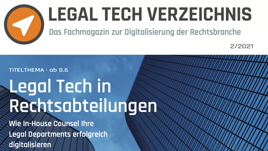 Legal Tech Verzeichnis Print-Magazin 2021 02