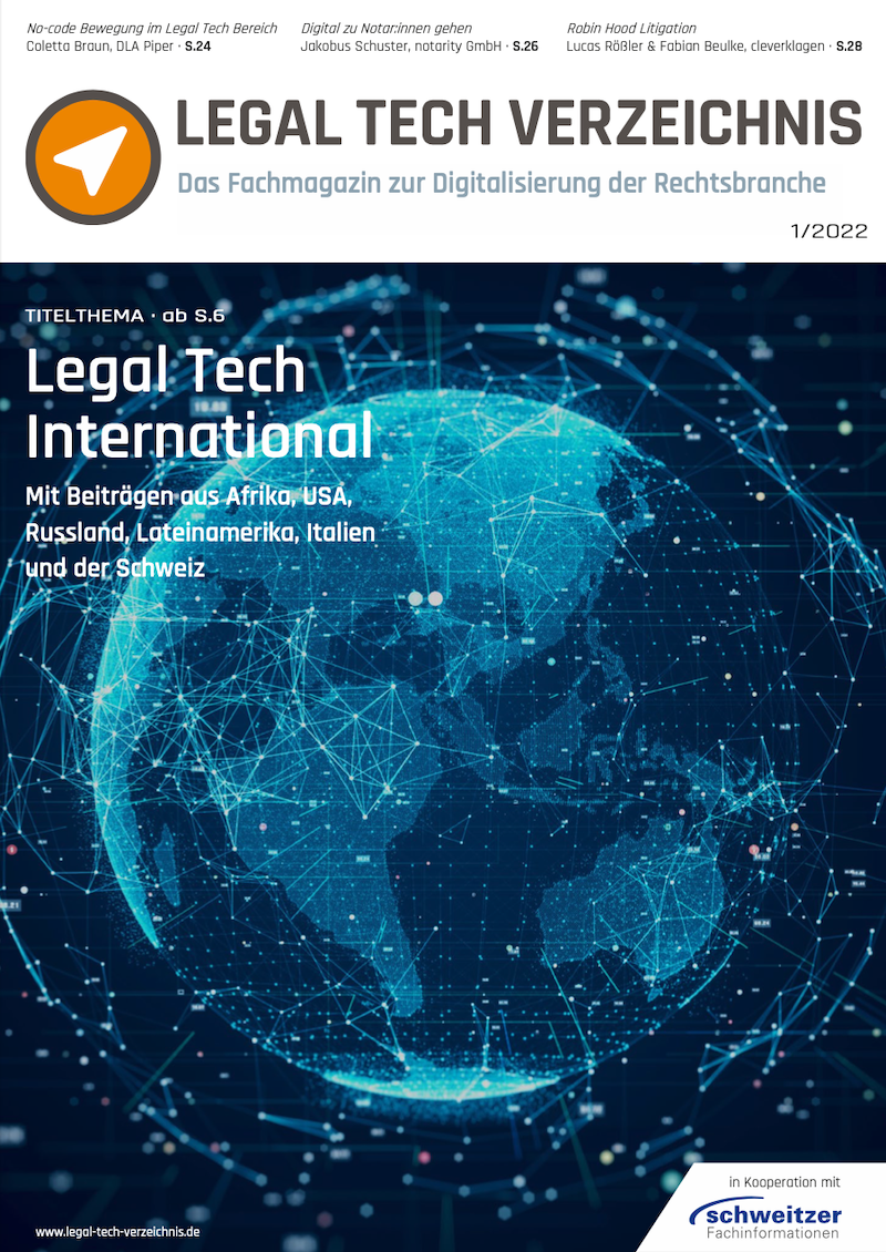 Legal Tech Verzeichnis Magazin 01/2022