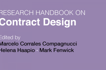 „Contracts are the meeting of minds not words“ - Buchbesprechung: Research Handbook on Contract Design